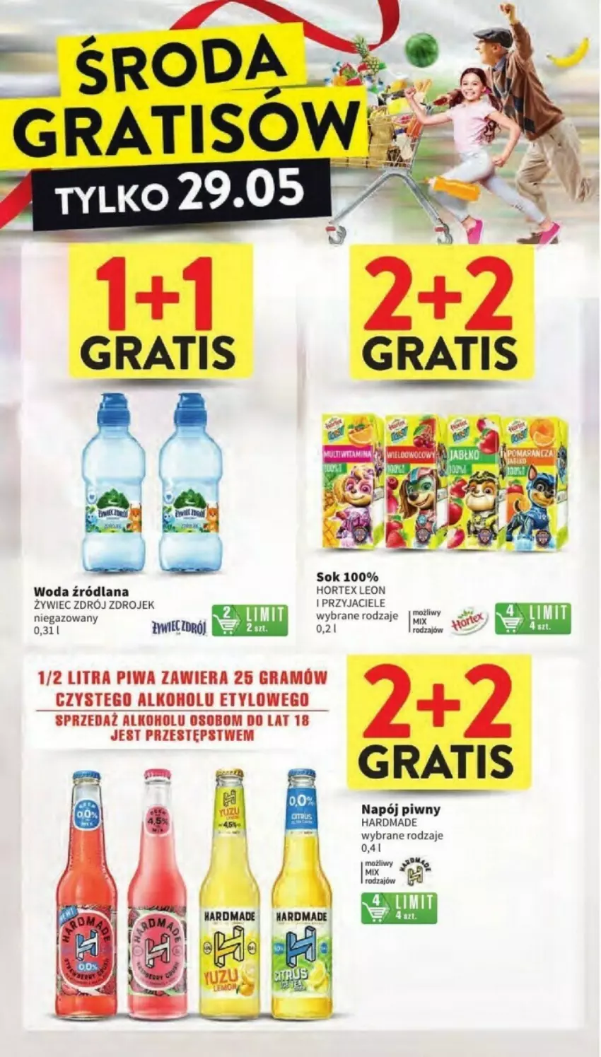 Gazetka promocyjna Intermarche - ważna 28.05 do 05.06.2024 - strona 27 - produkty: Gra, Hortex, LANA, Leon, Napój, Piwa, Sok, Woda