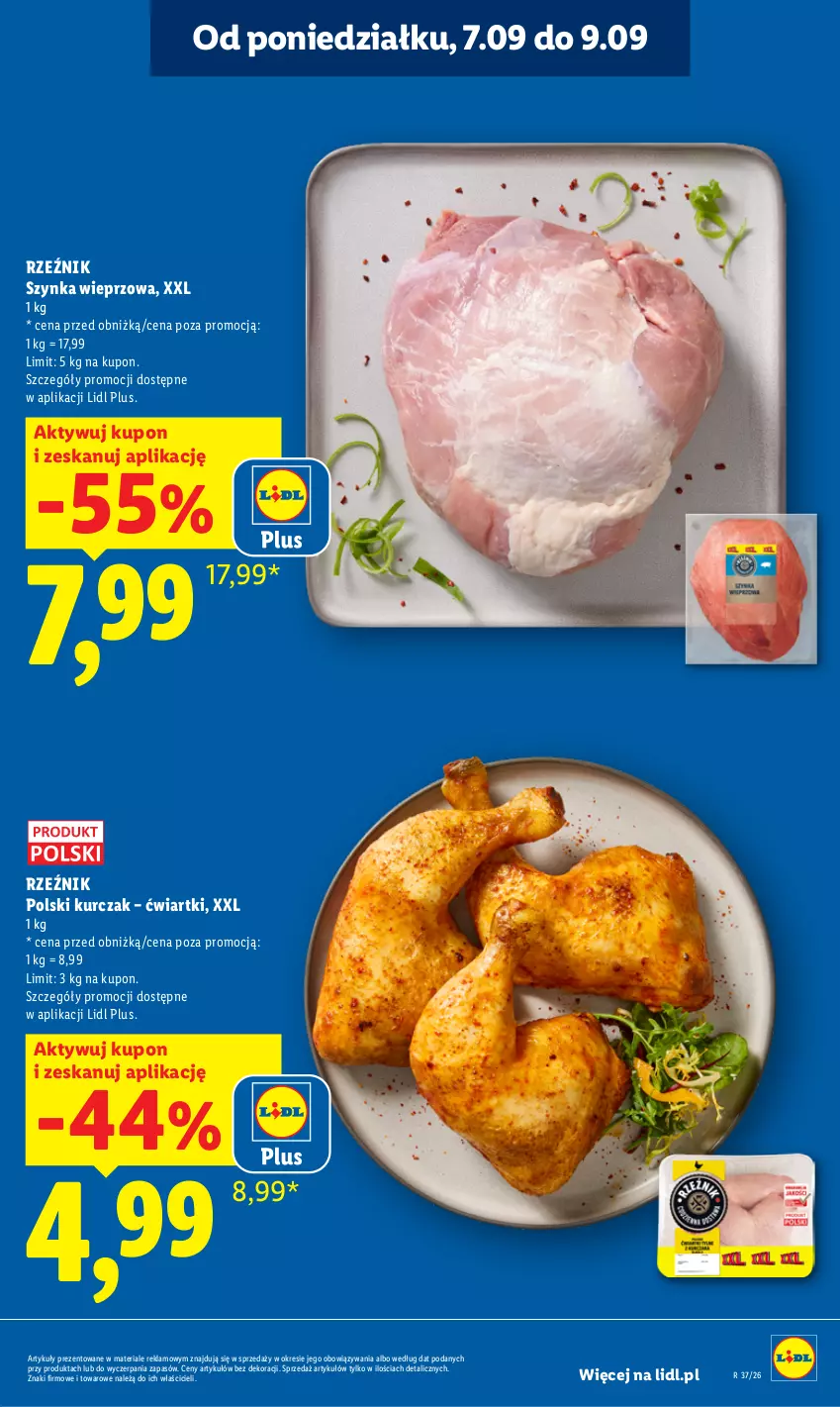 Gazetka promocyjna Lidl - Gazetka ważna od 7.09 do 9.09 - ważna 07.09 do 09.09.2026 - strona 11 - produkty: Kurczak, Szynka, Szynka wieprzowa