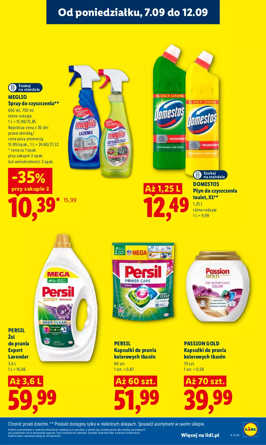 Gazetka promocyjna Lidl - Gazetka ważna od 7.09 do 9.09 - ważna 07.09 do 09.09.2026 - strona 55 - produkty: Domestos, Kapsułki do prania, Persil, Spray do czyszczenia