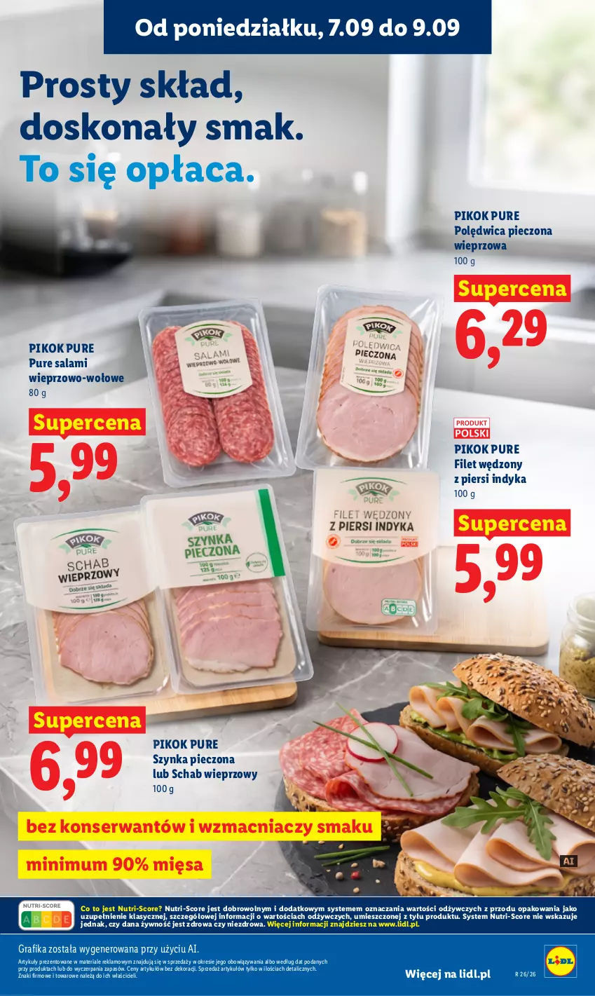 Gazetka promocyjna Lidl - Gazetka ważna od 7.09 do 9.09 - ważna 07.09 do 09.09.2026 - strona 67 - produkty: Gra, Grafika, Piec, PIKOK, Polędwica, Pur, Salami, Schab wieprzowy, Ser, Szynka