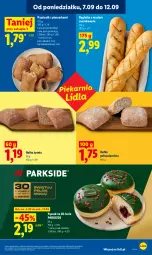 Gazetka promocyjna Lidl - Gazetka ważna od 7.09 do 9.09 - Gazetka - ważna od 09.09 do 09.09.2026 - strona 61 - produkty: Piec, Parkside, Pączek, Pasztecik z pieczarkami, Bagietka, Pieczarka, Bułka