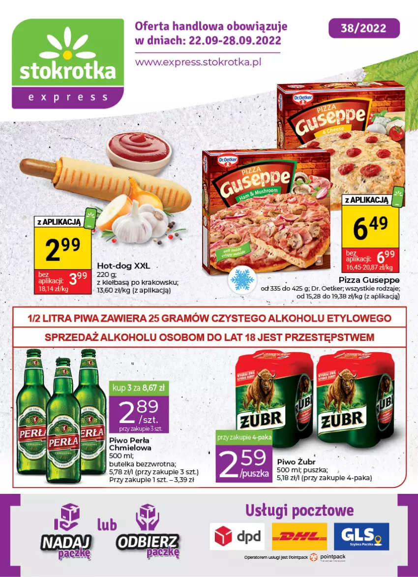 Gazetka promocyjna Stokrotka - Stokrotka Express - ważna 22.09 do 28.09.2022 - strona 1 - produkty: Dr. Oetker, Piwo, Pizza