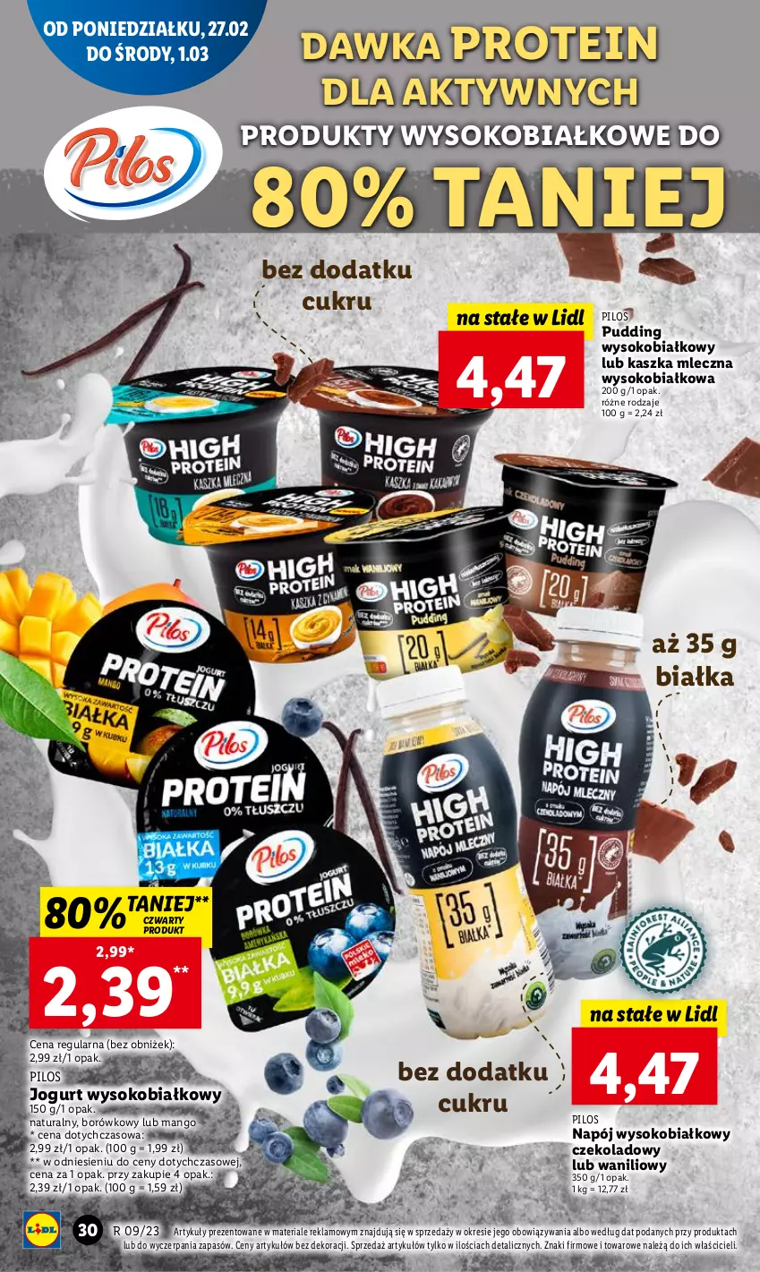 Gazetka promocyjna Lidl - GAZETKA - ważna 27.02 do 01.03.2023 - strona 34 - produkty: Jogurt, Mango, Napój, Pilos, Pudding, Sok