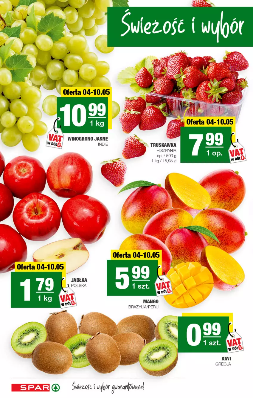 Gazetka promocyjna Spar - Spar - ważna 01.05 do 11.05.2022 - strona 2 - produkty: Jabłka, Kiwi, Mango, Wino