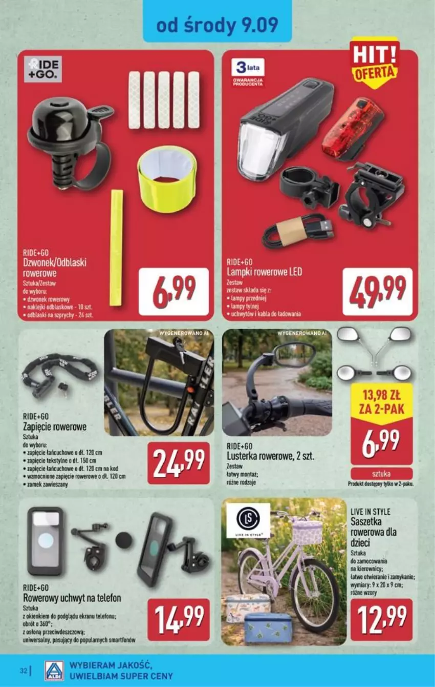 Gazetka promocyjna Aldi - Pełna oferta - ważna 07.09 do 12.09.2026 - strona 32 - produkty: Dzieci, Rower, Telefon