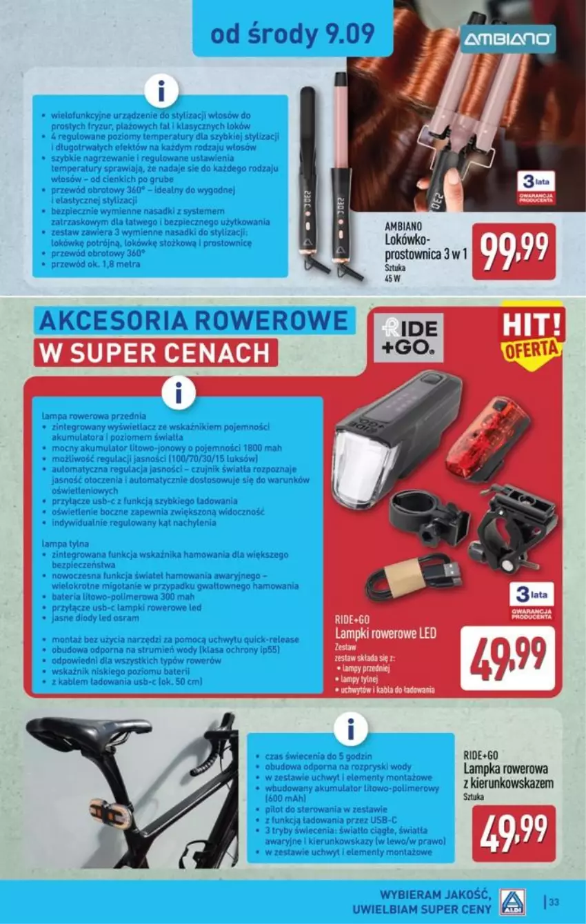 Gazetka promocyjna Aldi - Pełna oferta - ważna 07.09 do 12.09.2026 - strona 33 - produkty: Rower