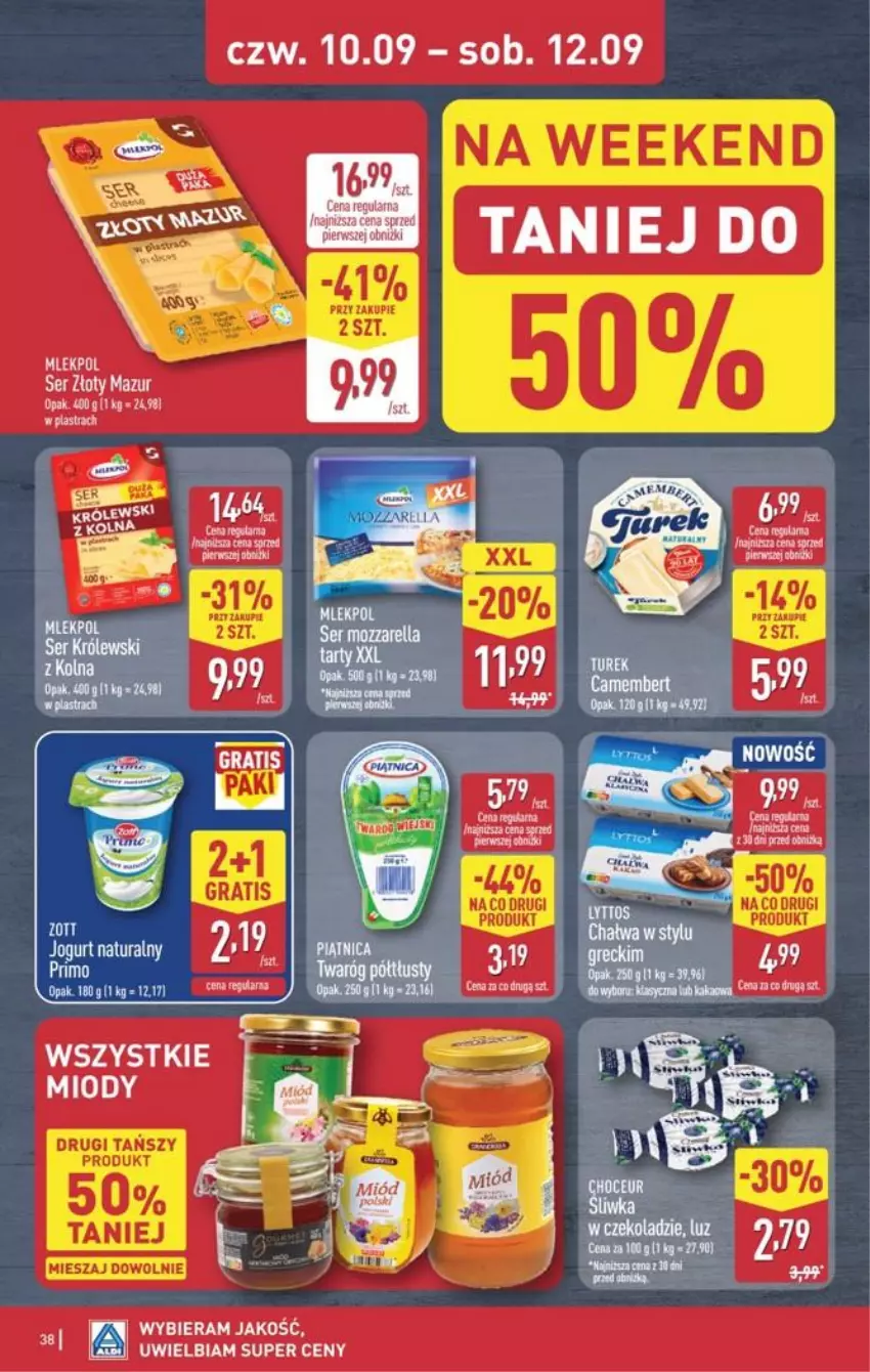 Gazetka promocyjna Aldi - Pełna oferta - ważna 07.09 do 12.09.2026 - strona 38 - produkty: Fa, Gra, Królewski, Ser, Waga, Złoty Mazur