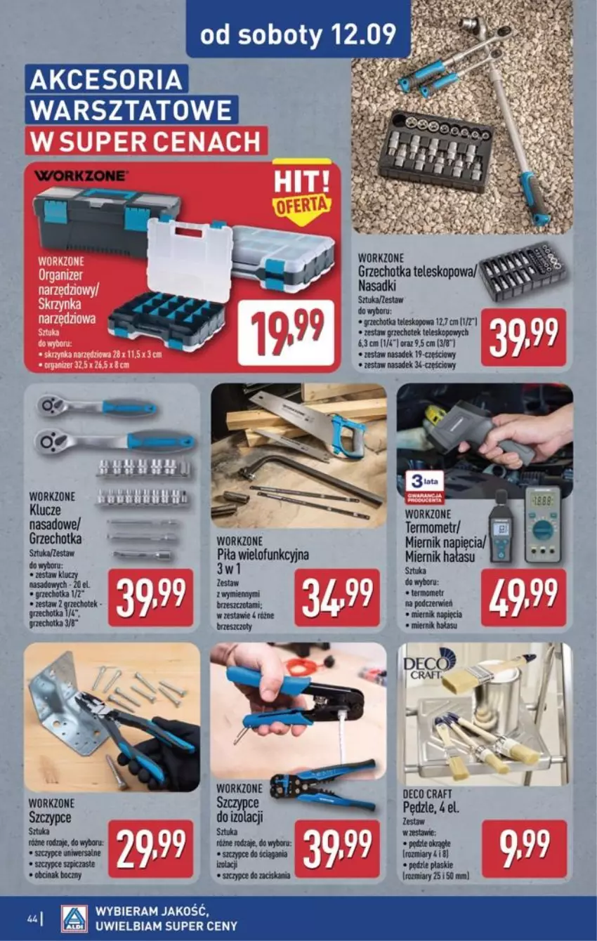 Gazetka promocyjna Aldi - Pełna oferta - ważna 07.09 do 12.09.2026 - strona 44 - produkty: LANA, LG, Szczypce, Szpic, Teleskop, Termometr