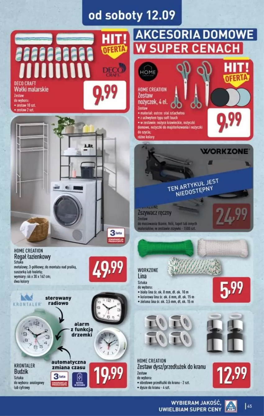 Gazetka promocyjna Aldi - Pełna oferta - ważna 07.09 do 12.09.2026 - strona 45 - produkty: Regał