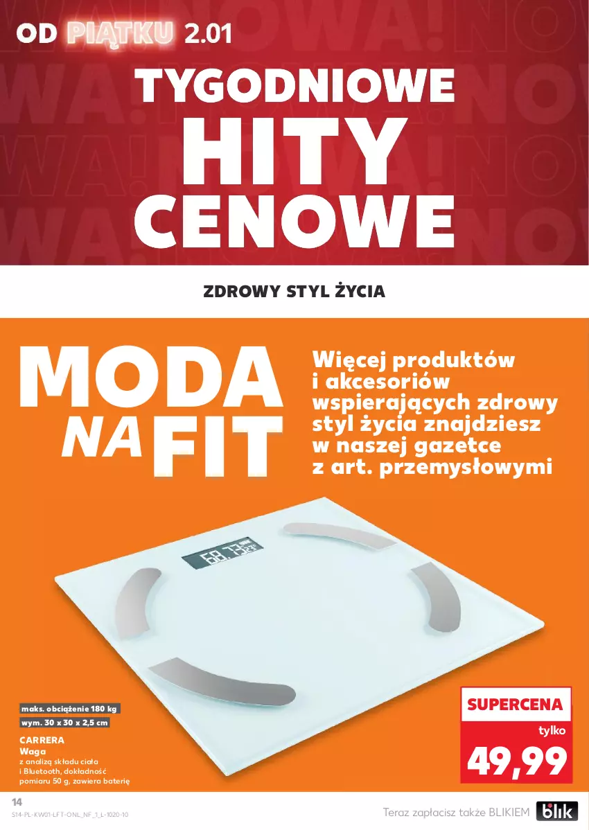 Gazetka promocyjna Kaufland - Gazetka tygodnia - ważna 02.01 do 07.01.2026 - strona 14 - produkty: Carrera, Moda, Tera, Waga