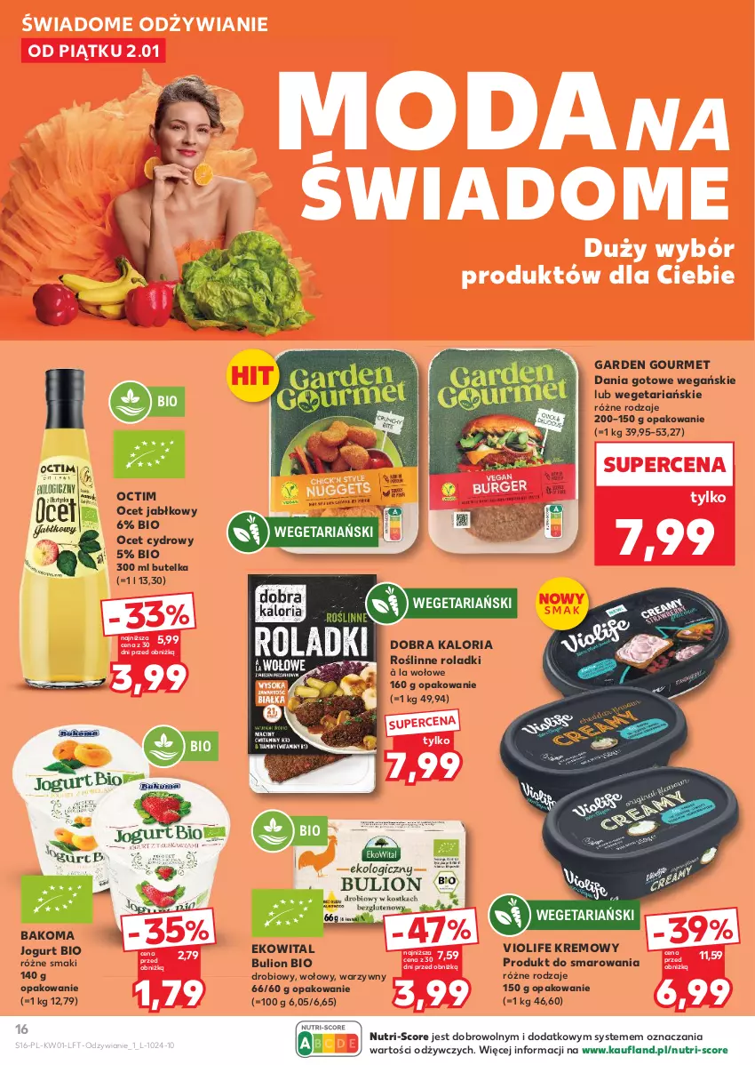 Gazetka promocyjna Kaufland - Gazetka tygodnia - ważna 02.01 do 07.01.2026 - strona 16 - produkty: Bakoma, Bulion, Dania gotowe, Jogurt, Jogurt bio, Lion, Moda, Ocet