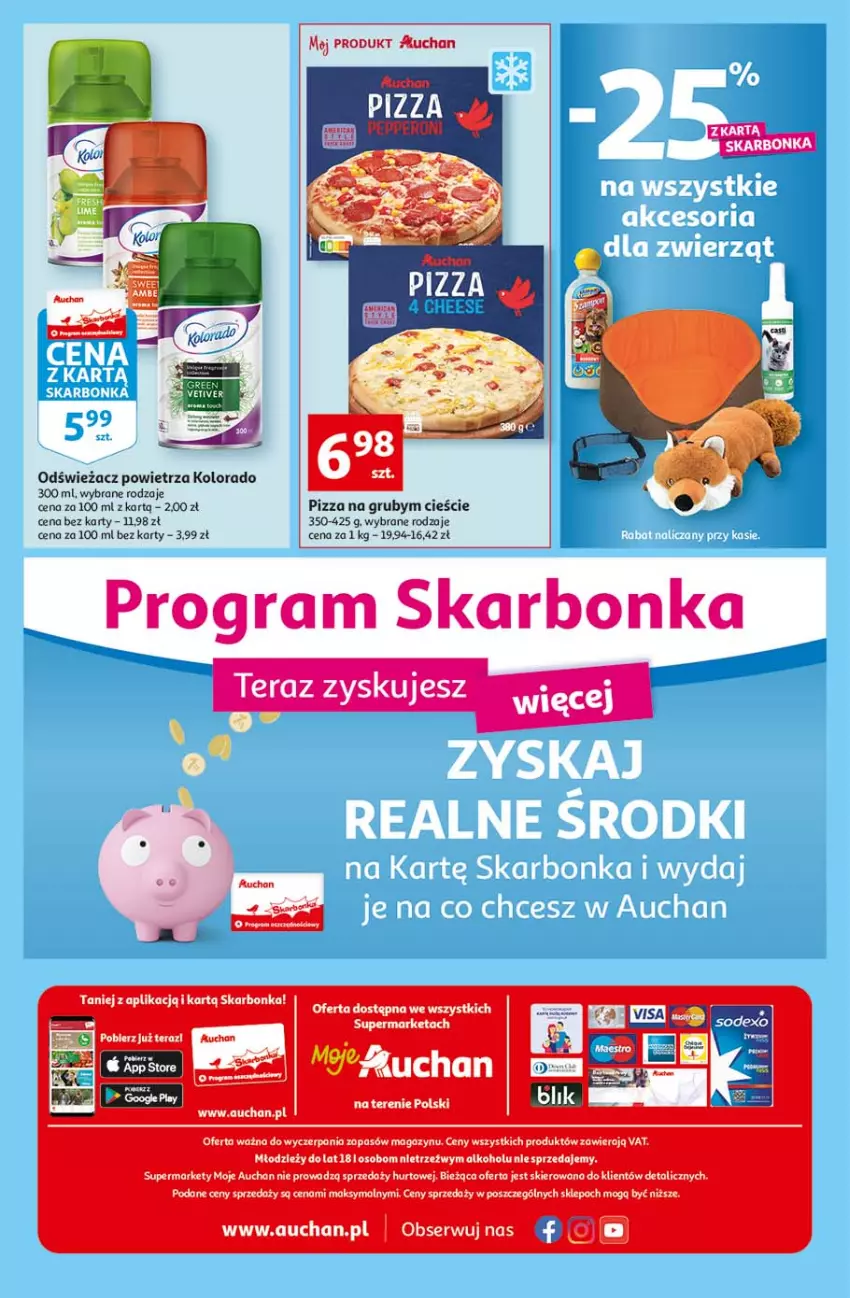 Gazetka promocyjna Auchan - Gazetka TYGODNIOWE przeNISKIE CENY – Moje Auchan - ważna 29.09 do 05.10.2022 - strona 4 - produkty: Gra, Kolorado, Odświeżacz powietrza, Pizza, Ser