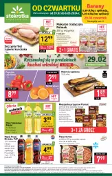 Gazetka promocyjna Stokrotka - Supermarket - Gazetka - ważna od 06.03 do 06.03.2024 - strona 1 - produkty: Kurczak, Banany, Makaron, Prymat, Warzywa, Por, Gra, 7up, Filet z piersi kurczaka, Papryka czerwona, Papryka, Mirinda, Pomarańcze, Pepsi, Pizza, Kotlet, Olej rzepakowy, Owoce, Napój, Olej, Olma, Mięso, Hortex