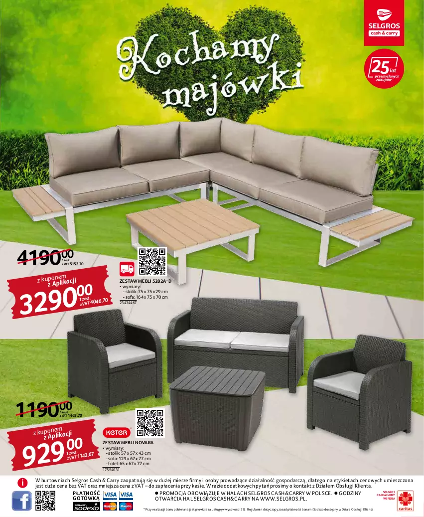 Gazetka promocyjna Selgros - Katalog Wypoczynek - ważna 19.04 do 04.05.2022 - strona 3 - produkty: Fa, Fotel, LG, Sofa, Sok, Stolik