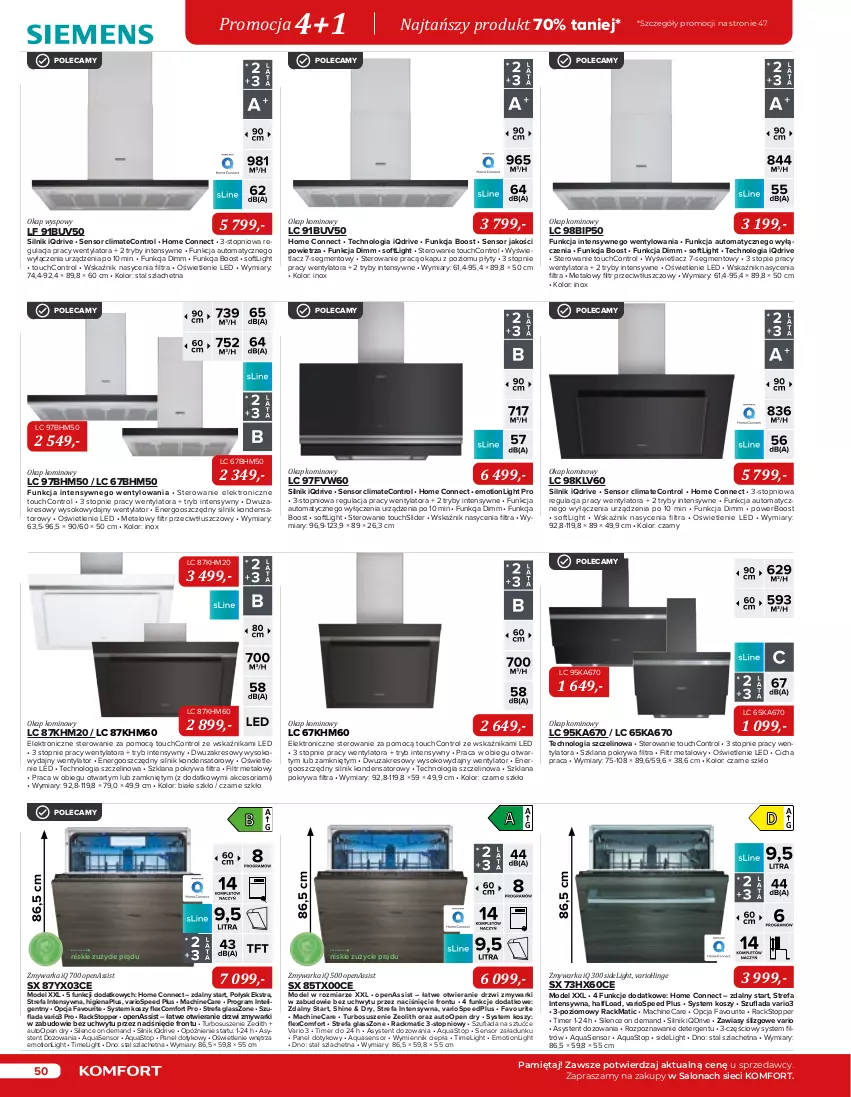 Gazetka promocyjna Komfort - Katalog urządzeń AGD - ważna 12.05 do 30.09.2023 - strona 50 - produkty: Control, Drzwi, Fa, Gra, Intel, Kosz, LANA, Mięta, Okap, Pokrywa, Sok, Sprzedawcy, Stopp, Top, Warka, Zmywarka, Zmywarki