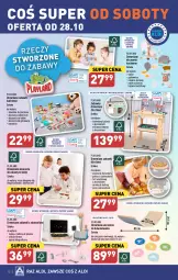 Gazetka promocyjna Aldi - Artykuły przemysłowe i tekstylia - Gazetka - ważna od 28.10 do 28.10.2023 - strona 12 - produkty: Piec, Stół warsztatowy, Top, Ser, Gra, Blender, Cukier, Kuchnia, Stół, Szal, Gofrownica, Toster, Tera, Zabawka, Pizza, Robot, Drewniana kuchnia, Dzieci, Klocki, Wagi, Waga