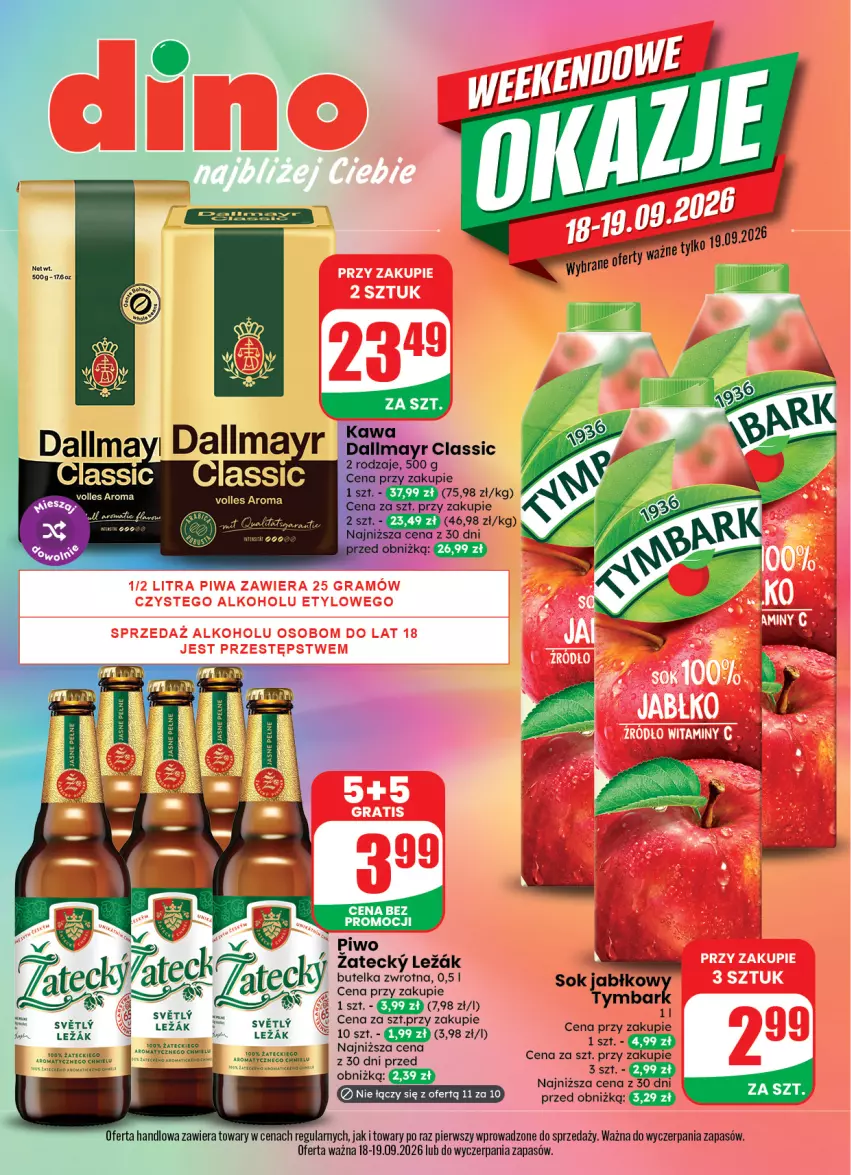 Gazetka promocyjna Dino - Weekendowe okazje - ważna 18.09 do 19.09.2026 - strona 1 - produkty: Kawa, Piwo