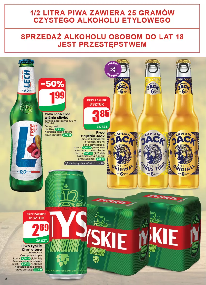 Gazetka promocyjna Dino - Weekendowe okazje - ważna 18.09 do 19.09.2026 - strona 6 - produkty: Captain Jack, Gin, Kawa, Piwo, Tyskie