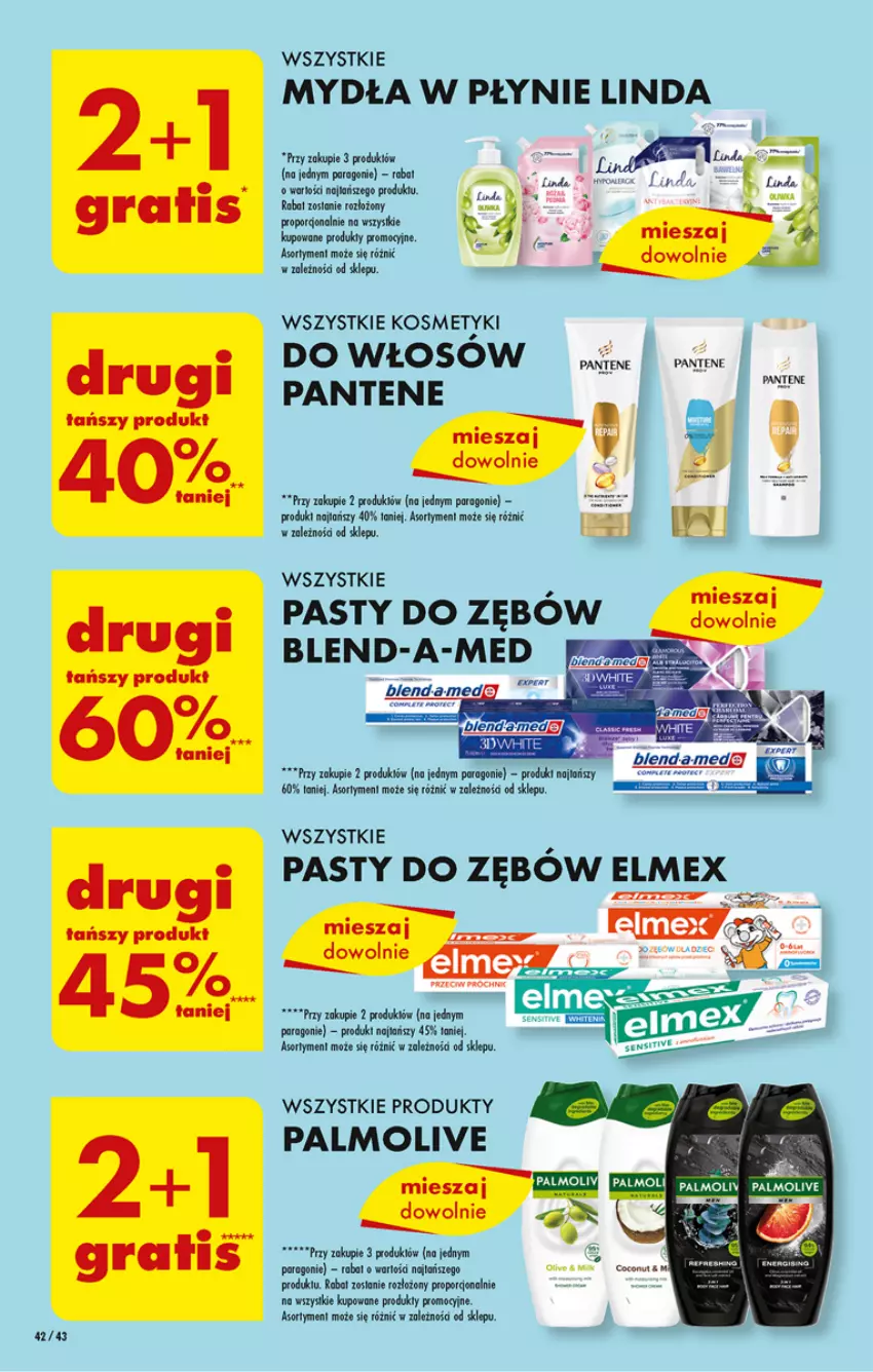 Gazetka promocyjna Biedronka - Od poniedziałku 22.05 - ważna 22.05 do 27.05.2023 - strona 42 - produkty: Blend-a-Med, Elmex, Palmolive, Pantene, Por