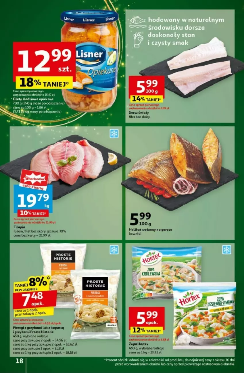 Gazetka promocyjna Auchan - ważna 05.12 do 11.12.2024 - strona 13 - produkty: Dorsz, Glazura, Hortex, Kapustą, Lazur, Pierogi, Zupa