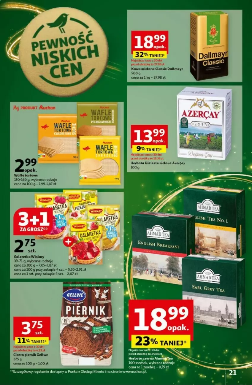 Gazetka promocyjna Auchan - ważna 05.12 do 11.12.2024 - strona 16 - produkty: Dallmayr, Herbata, Kawa, Kawa mielona, Piernik, Wafle, Wafle tortowe, Winiary