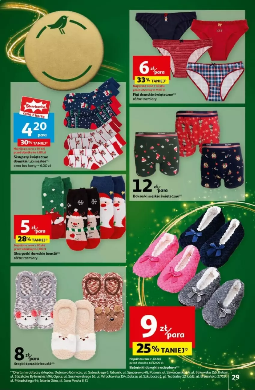 Gazetka promocyjna Auchan - ważna 05.12 do 11.12.2024 - strona 25 - produkty: Bokserki, Figi, Karp, Ser, Skarpetki, Sos, Top