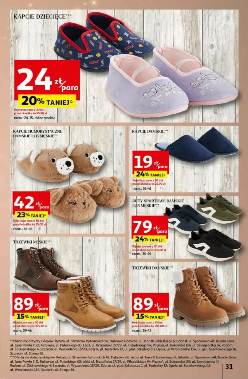 Gazetka promocyjna Auchan - ważna 05.12 do 11.12.2024 - strona 27 - produkty: Acer, Buty, Cars, Dzieci, Kapcie, Por, Sos, Sport