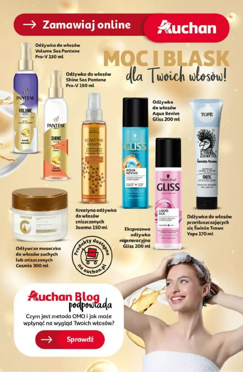 Gazetka promocyjna Auchan - ważna 05.12 do 11.12.2024 - strona 32 - produkty: Joanna, Odżywka, Pantene, Sos, Yope