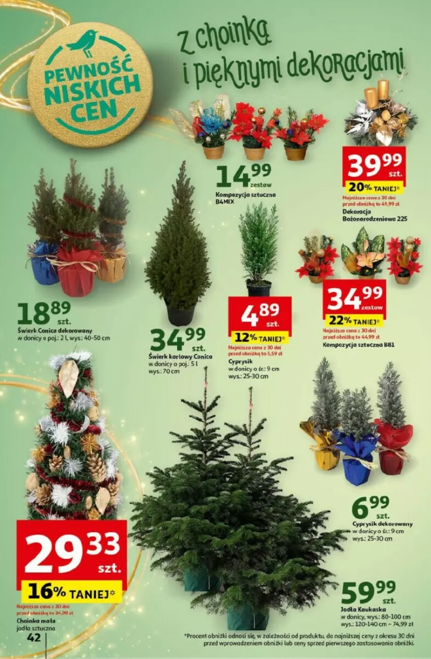 Gazetka promocyjna Auchan - ważna 05.12 do 11.12.2024 - strona 43 - produkty: Choinka, Cyprysik, Inka