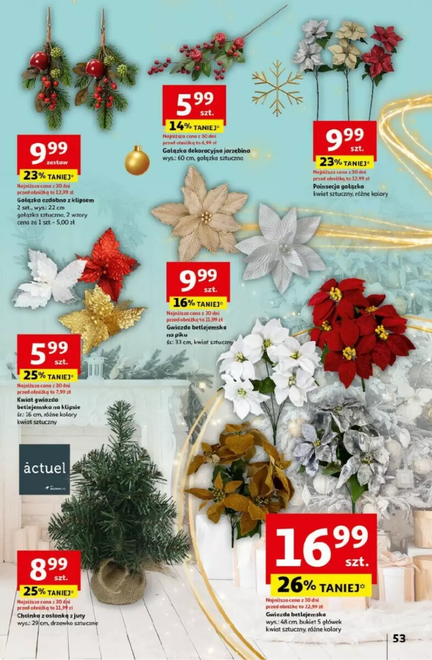 Gazetka promocyjna Auchan - ważna 05.12 do 11.12.2024 - strona 55 - produkty: Bukiet, Choinka, Gwiazda, Inka, Poinsecja