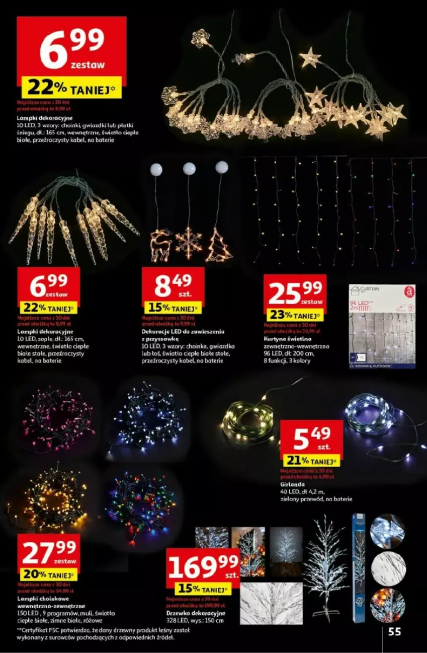 Gazetka promocyjna Auchan - ważna 05.12 do 11.12.2024 - strona 58 - produkty: Choinka, Dekoracja LED, Gra, Inka, Przewód