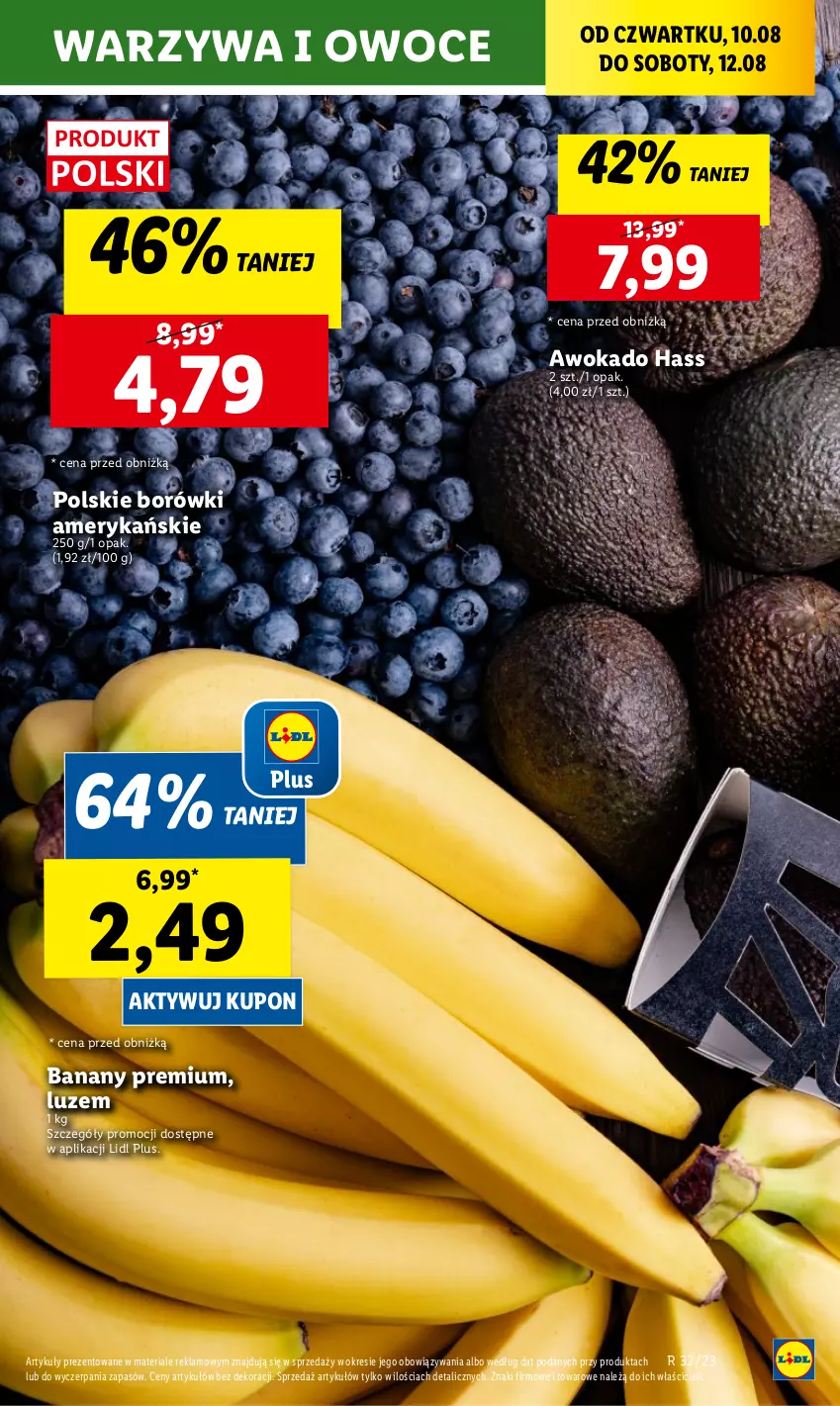 Gazetka promocyjna Lidl - GAZETKA - ważna 10.08 do 12.08.2023 - strona 31 - produkty: Banany, Owoce, Warzywa, Warzywa i owoce