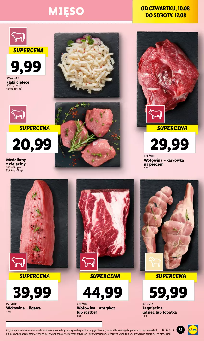 Gazetka promocyjna Lidl - GAZETKA - ważna 10.08 do 12.08.2023 - strona 51 - produkty: Flaki, Lion, Mięso, Piec, Rostbef, Wołowina