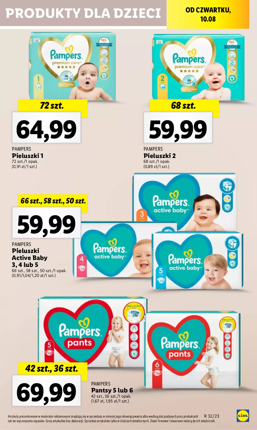 Gazetka promocyjna Lidl - GAZETKA - ważna 10.08 do 12.08.2023 - strona 71 - produkty: Dzieci, Pampers