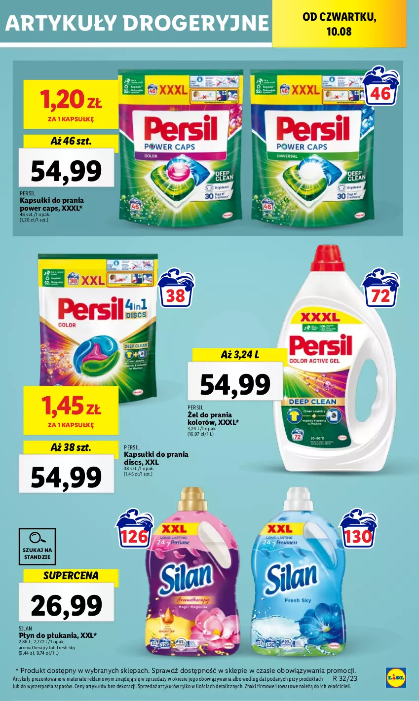 Gazetka promocyjna Lidl - GAZETKA - ważna 10.08 do 12.08.2023 - strona 73 - produkty: Kapsułki do prania, Persil, Płyn do płukania, Silan