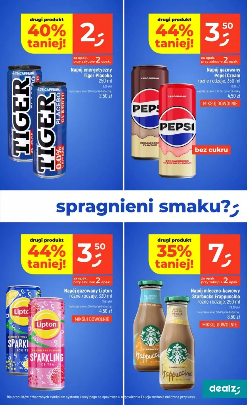 Gazetka promocyjna Dealz - NOWA GAZETKA - ważna 03.09 do 09.09.2026 - strona 31 - produkty: Fa, Lipton, Napój, Napój energetyczny, Napój gazowany, Pepsi, Tiger