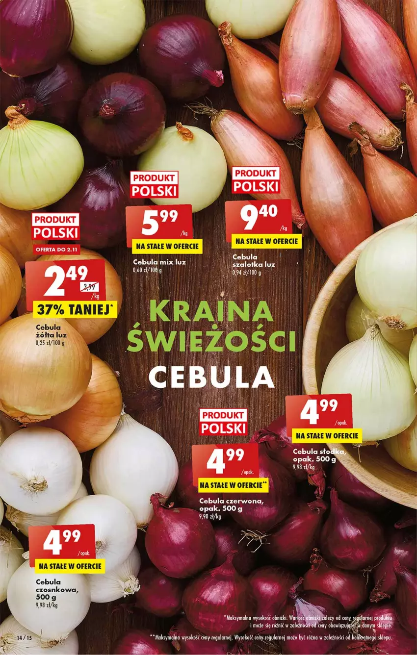 Gazetka promocyjna Biedronka - W tym tygodniu P - ważna 31.10 do 05.11.2022 - strona 14 - produkty: Cebula, Cebula czerwona