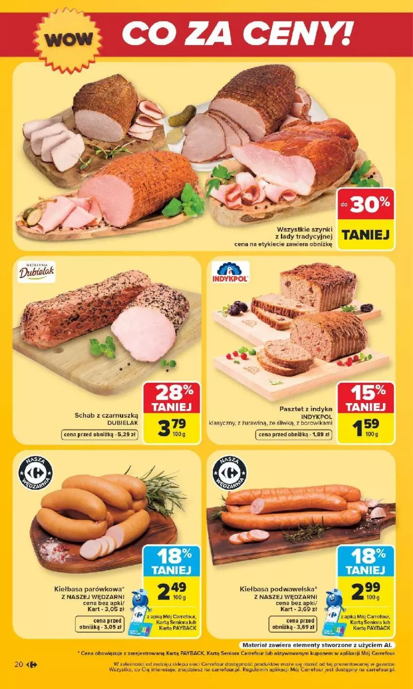 Gazetka promocyjna Carrefour - Gazetka Carrefour Białystok w SUMIE Zmieniliśmy się dla Ciebie - ważna 24.08 do 30.08.2026 - strona 20 - produkty: Kiełbasa, Kiełbasa podwawelska, Pasztet, Pasztet z indyka, Wawel
