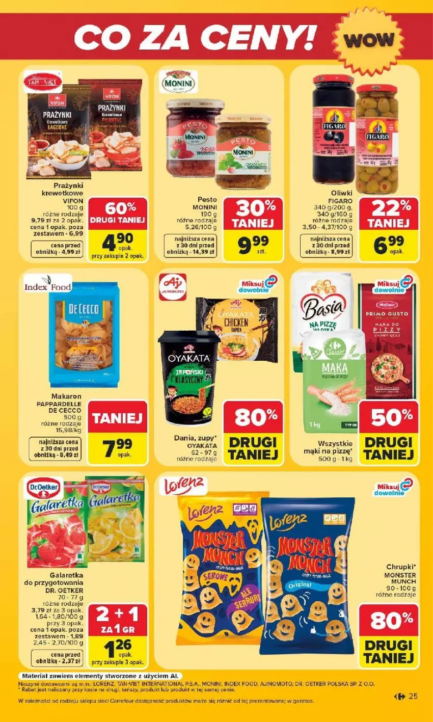 Gazetka promocyjna Carrefour - Gazetka Carrefour Białystok w SUMIE Zmieniliśmy się dla Ciebie - ważna 24.08 do 30.08.2026 - strona 25 - produkty: Chrupki, Dell, Dr. Oetker, Gala, Galaretka, LG, Lorenz, Makaron, Monini, Monster Munch, Oliwki, Pesto