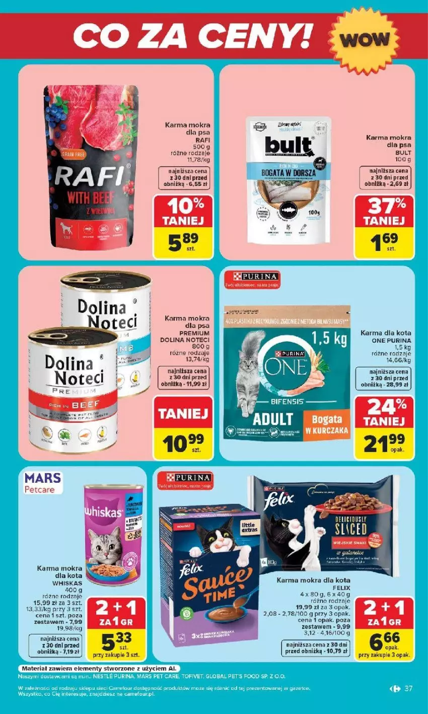 Gazetka promocyjna Carrefour - Gazetka Carrefour Białystok w SUMIE Zmieniliśmy się dla Ciebie - ważna 24.08 do 30.08.2026 - strona 37 - produkty: Felix, Mars, Mus, Pur, Purina, Whiskas