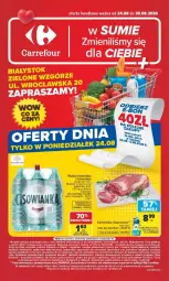 Gazetka promocyjna Carrefour - Gazetka Carrefour Białystok w SUMIE Zmieniliśmy się dla Ciebie - Gazetka - ważna od 30.08 do 30.08.2026 - strona 1 - produkty: Karkówka wieprzowa, Woda mineralna, Woda, Cisowianka, LG, Fa
