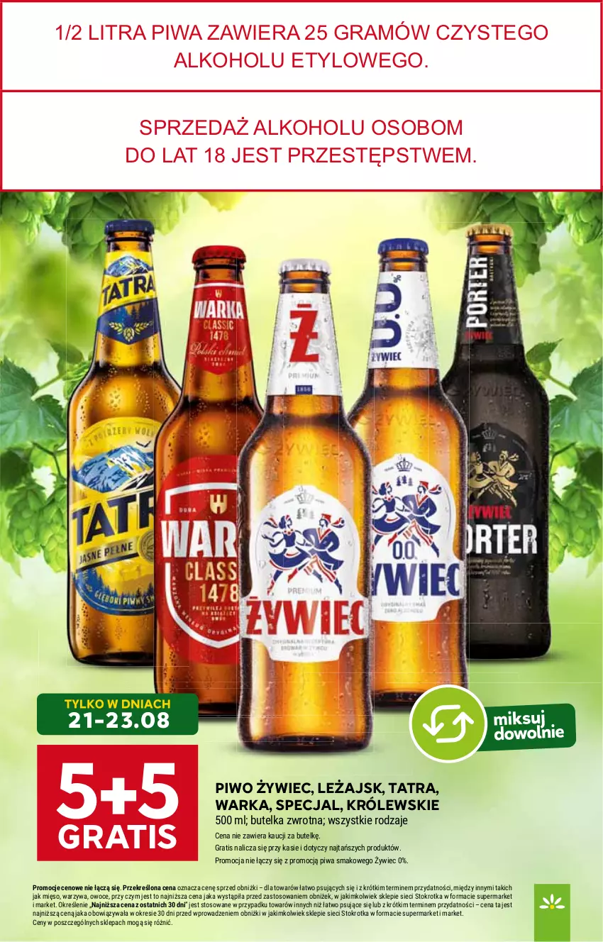 Gazetka promocyjna Stokrotka - Market - ważna 21.08 do 27.08.2025 - strona 25 - produkty: Gra, Królewski, Mięso, Owoce, Piwa, Piwo, Tatra, Warka, Warzywa