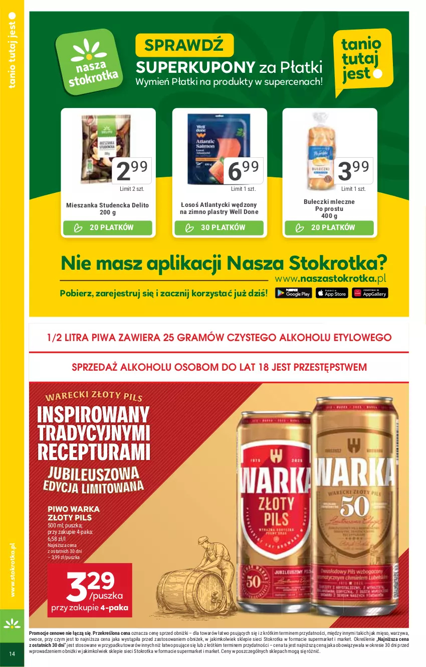 Gazetka promocyjna Stokrotka - Market - ważna 21.08 do 27.08.2025 - strona 26 - produkty: Bułeczki, Bułeczki mleczne, Mięso, Mieszanka studencka, Owoce, Piwo, Warka, Warzywa