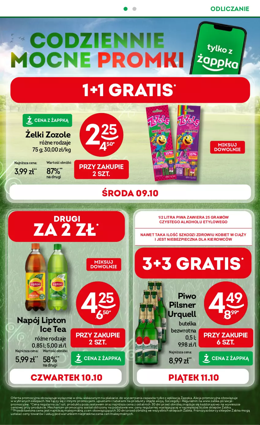 Gazetka promocyjna Żabka - ważna 09.10 do 22.10.2024 - strona 2 - produkty: Gra, Ice tea, Lipton, Napój, Piec, Pilsner Urquell, Piwa, Piwo