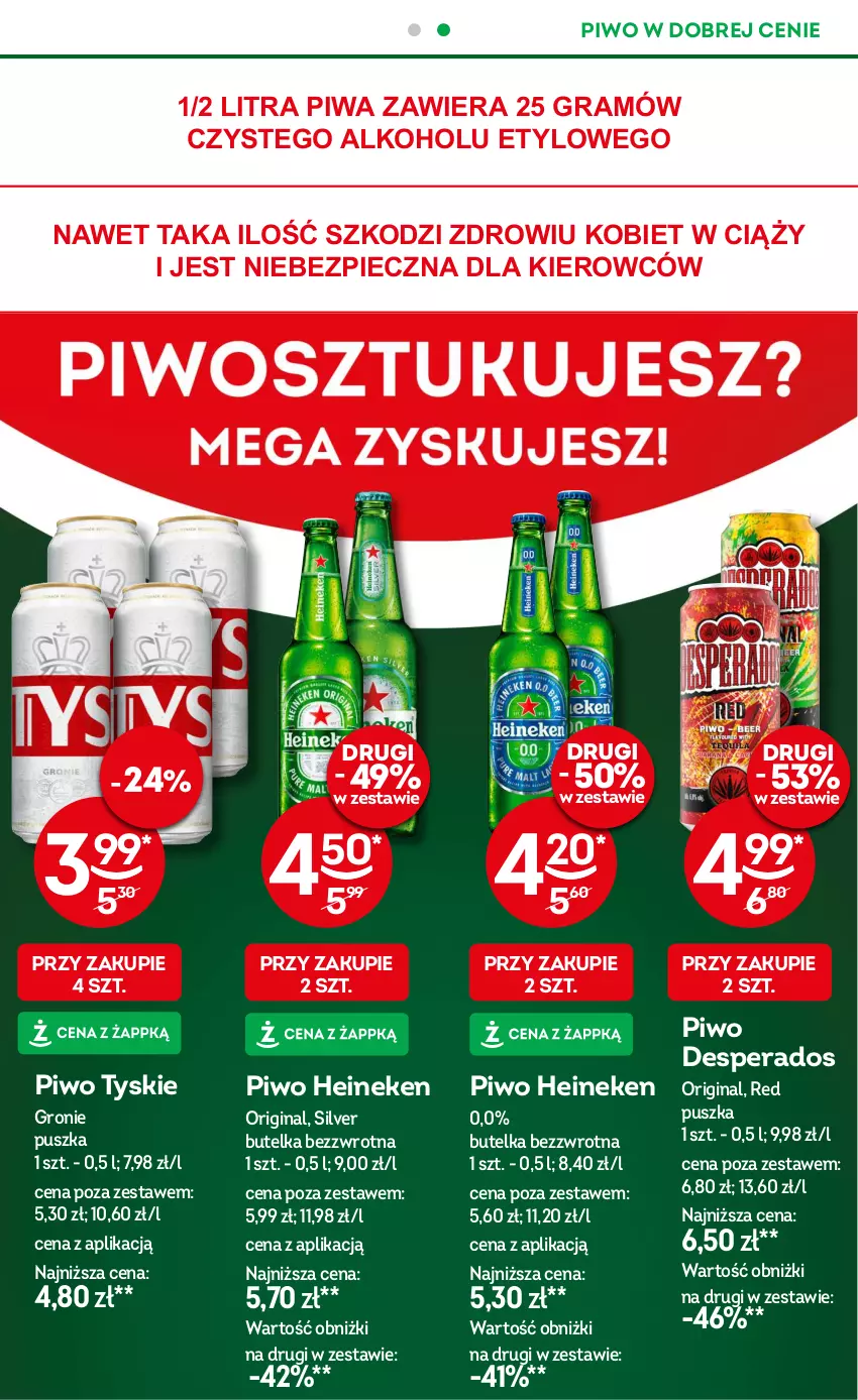 Gazetka promocyjna Żabka - ważna 09.10 do 22.10.2024 - strona 23 - produkty: Desperados, Gin, Gra, Heineken, Piec, Piwa, Piwo, Tyskie