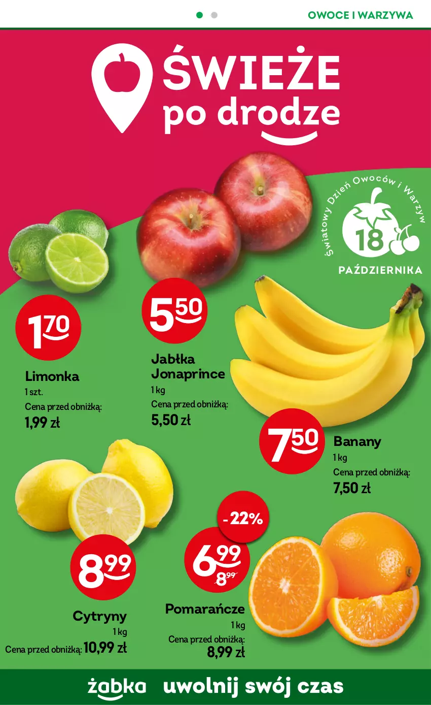 Gazetka promocyjna Żabka - ważna 09.10 do 22.10.2024 - strona 38 - produkty: Banany, Cytryny, Jabłka, Limonka, Owoce, Pomarańcze, Warzywa