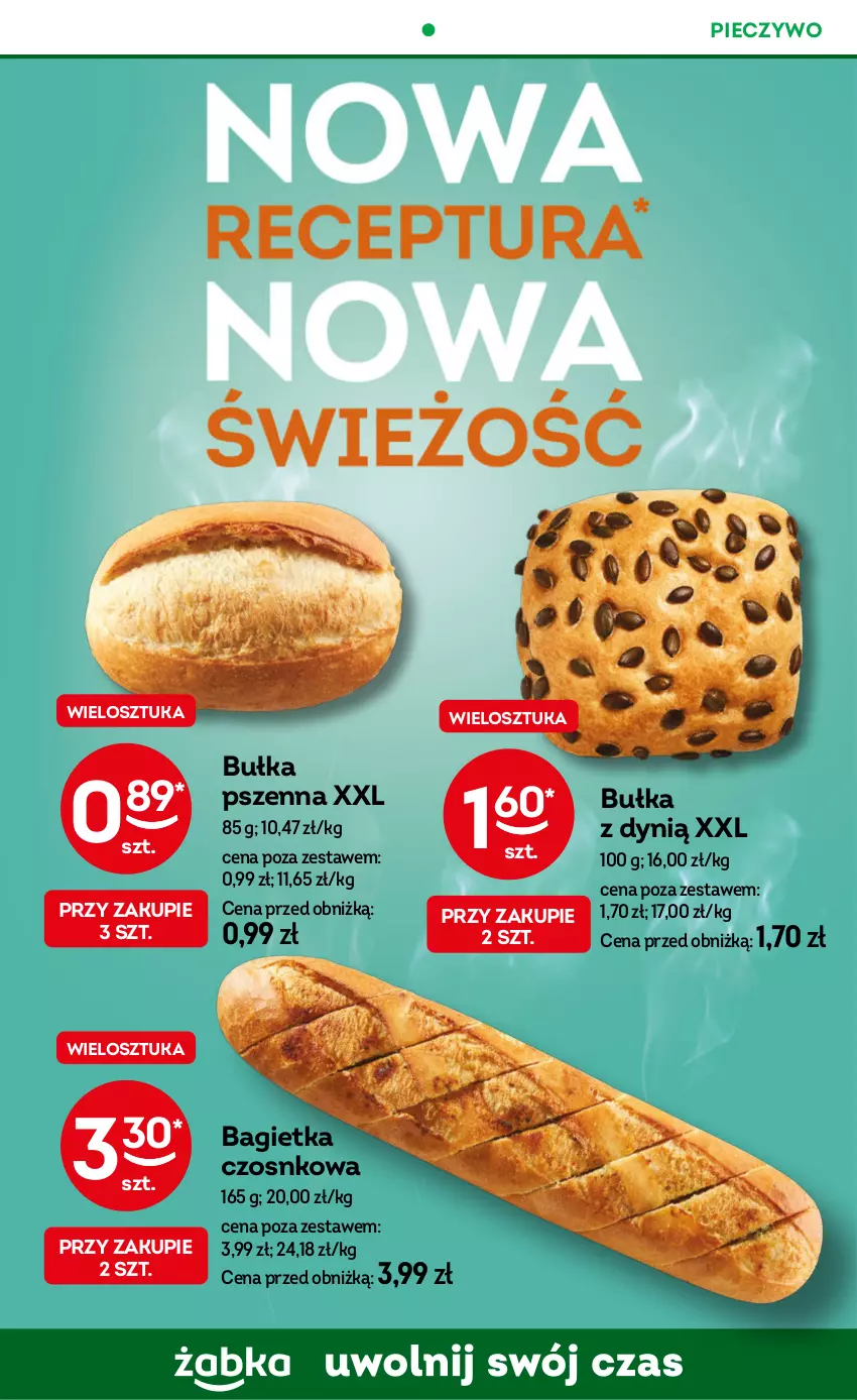 Gazetka promocyjna Żabka - ważna 09.10 do 22.10.2024 - strona 40 - produkty: Bagietka, Bagietka czosnkowa, Bułka, Dynią, Piec, Pieczywo