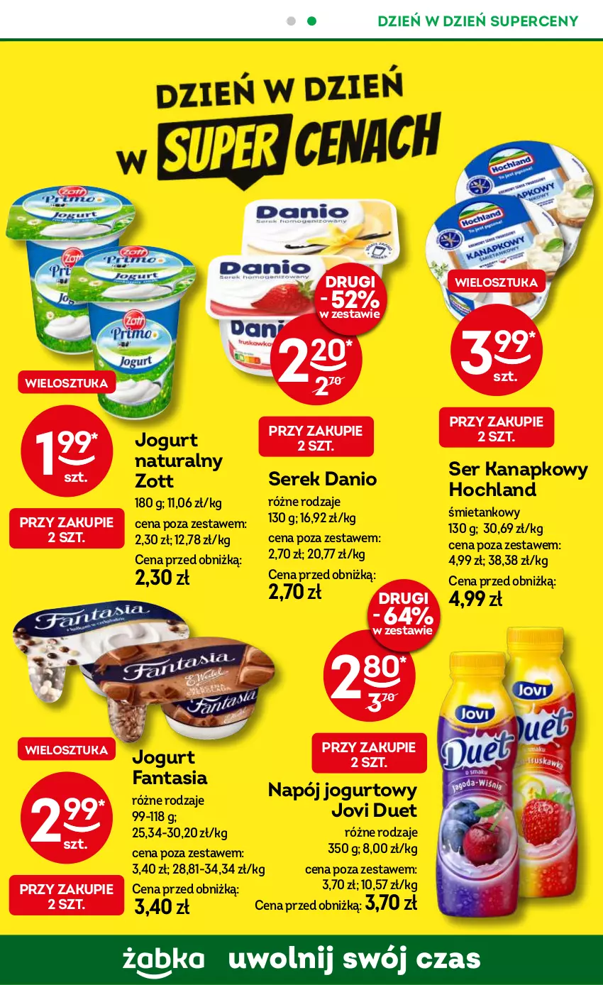 Gazetka promocyjna Żabka - ważna 09.10 do 22.10.2024 - strona 43 - produkty: Danio, Fa, Fanta, Hochland, Jogurt, Jogurt naturalny, Napój, Napój jogurtowy, Ser, Serek, Zott