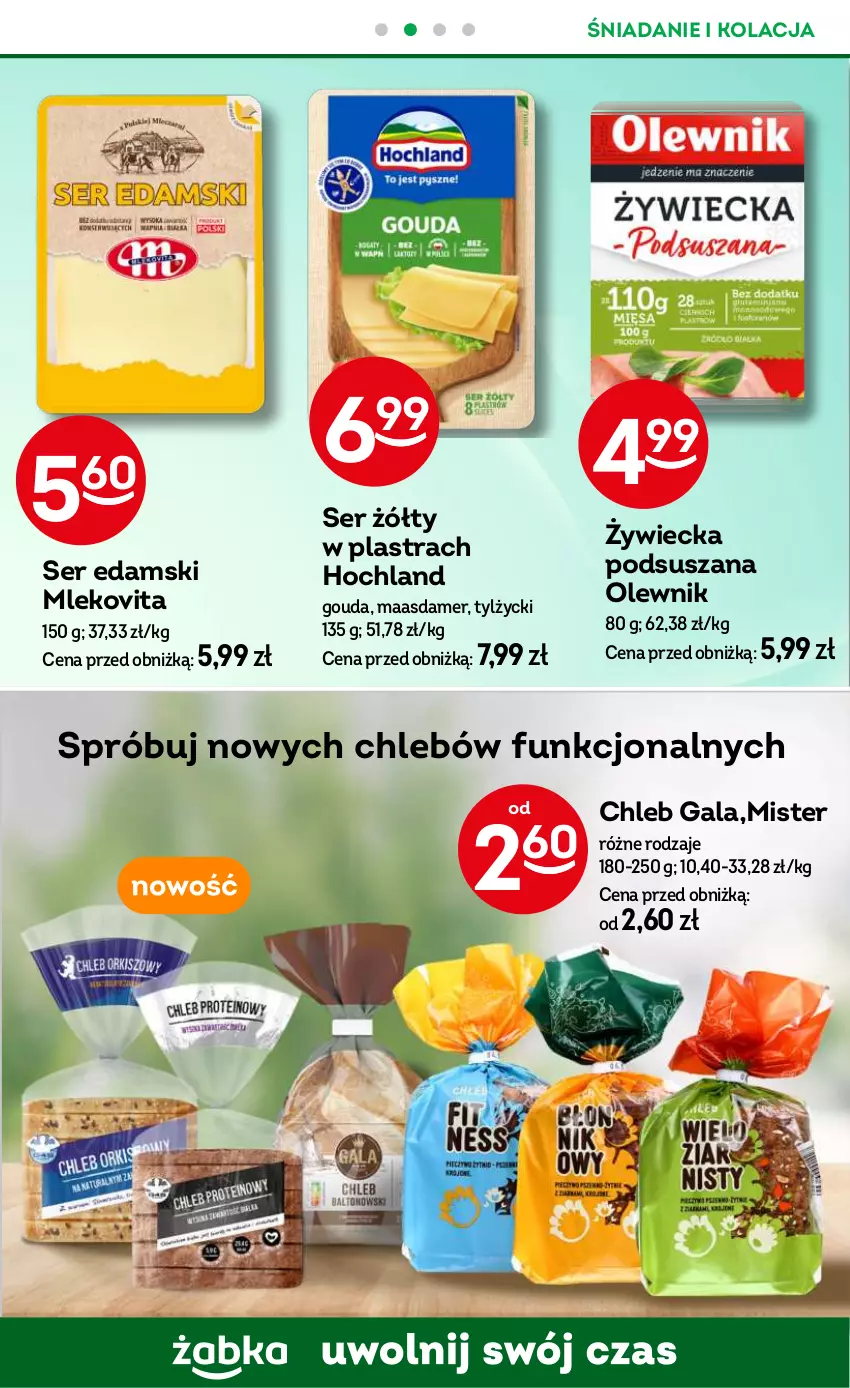 Gazetka promocyjna Żabka - ważna 09.10 do 22.10.2024 - strona 45 - produkty: Chleb, Edam, Gala, Gouda, Hochland, Maasdam, Mleko, Mlekovita, Olewnik, Ser