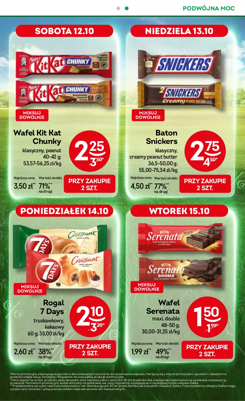 Gazetka promocyjna Żabka - ważna 09.10 do 22.10.2024 - strona 5 - produkty: 7 Days, Baton, Kakao, Kit Kat, Rogal, Ser, Snickers